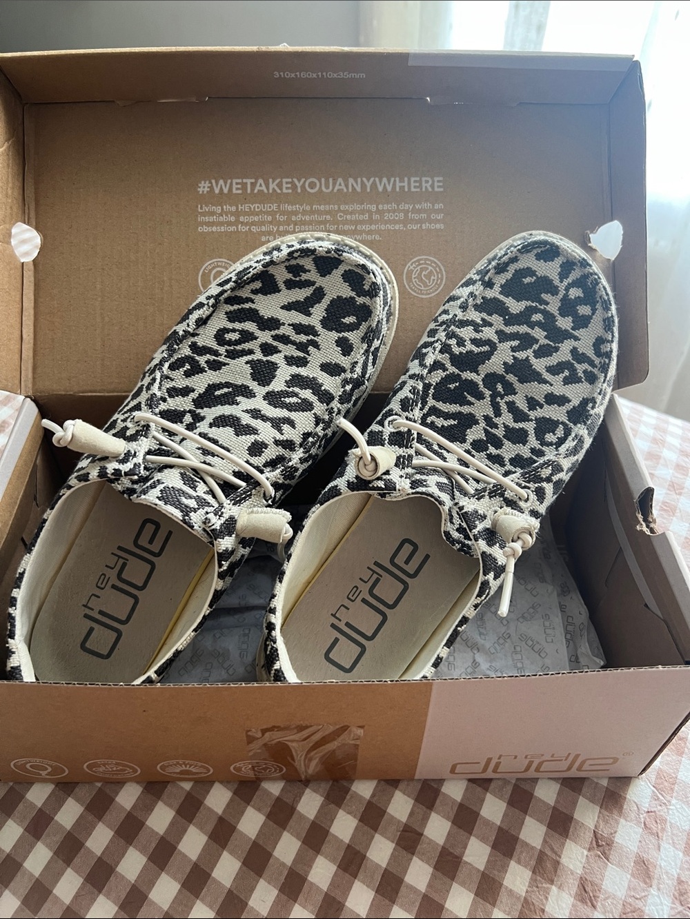 Hey Dude Wendy Woven Cheetah Grey and Cream